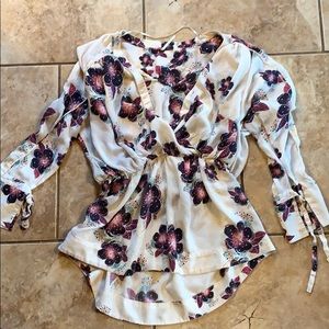 Free People floral tunic/blouse